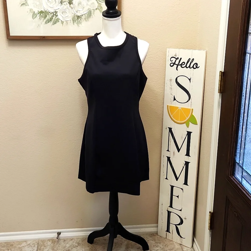 Pink Lily Keep Going Black High Neck Active Dress - Picture 2 of 10